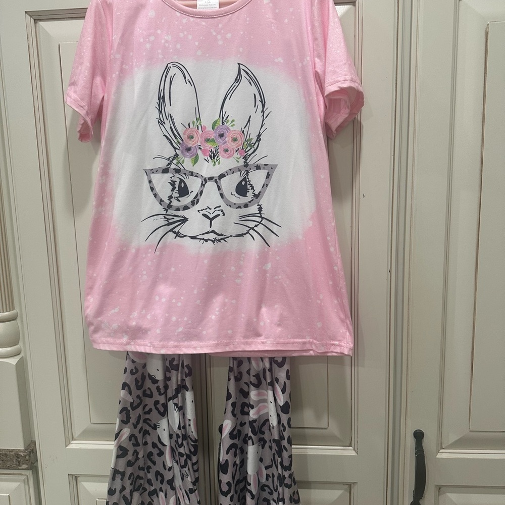 Pink Bunny Girls Easter Set